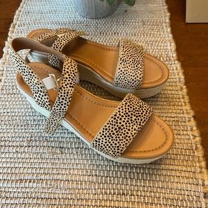NWT J. Crew Calfhair Flatform Espadrilles.